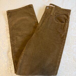 NWT Levi's Ribcage Straight Ankle Corduroy Women's Jeans Size 27/29